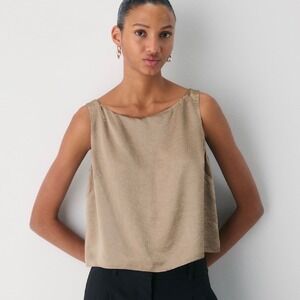 Babaton Cunning Satin Top Minimalist Luxe Draped Blouse business Aritzia xs